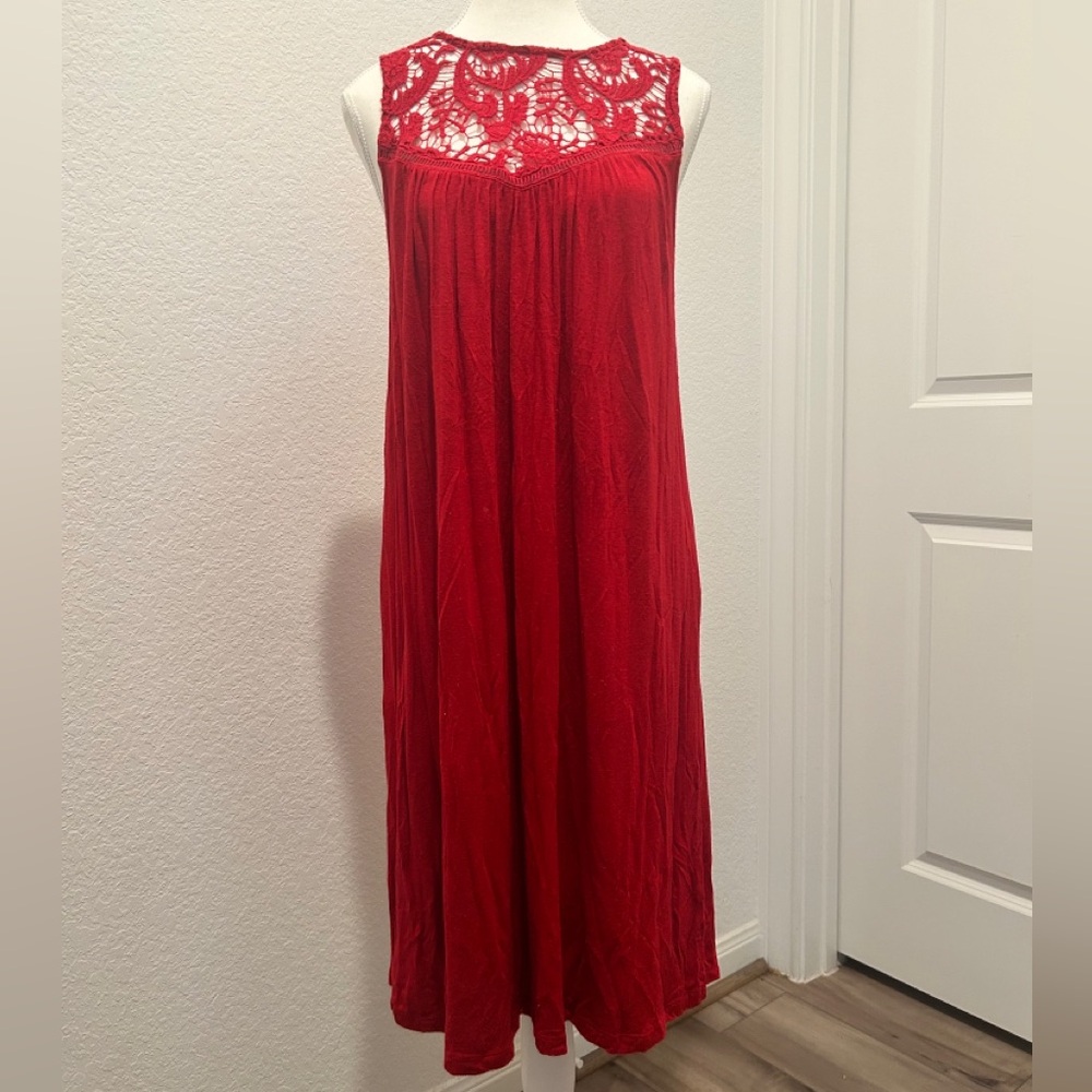 GNW | Red Lace floral Dress